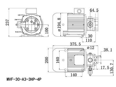 MVF-30-A3-3HP-4P